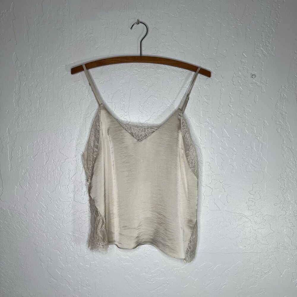 Bluebird Canyon Camisole Cream Silk Lace Vent XS NWOT